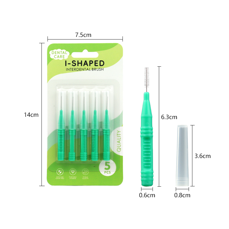 Portable I-Shaped Orthodontic Dental Interdental Brush Oral Care for Adults Brace Cleaner