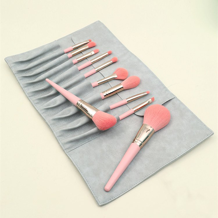 Professional Manufacturer 9PCS Pink Make up Brush Private Label Cosmetic Makeup Brush Set
