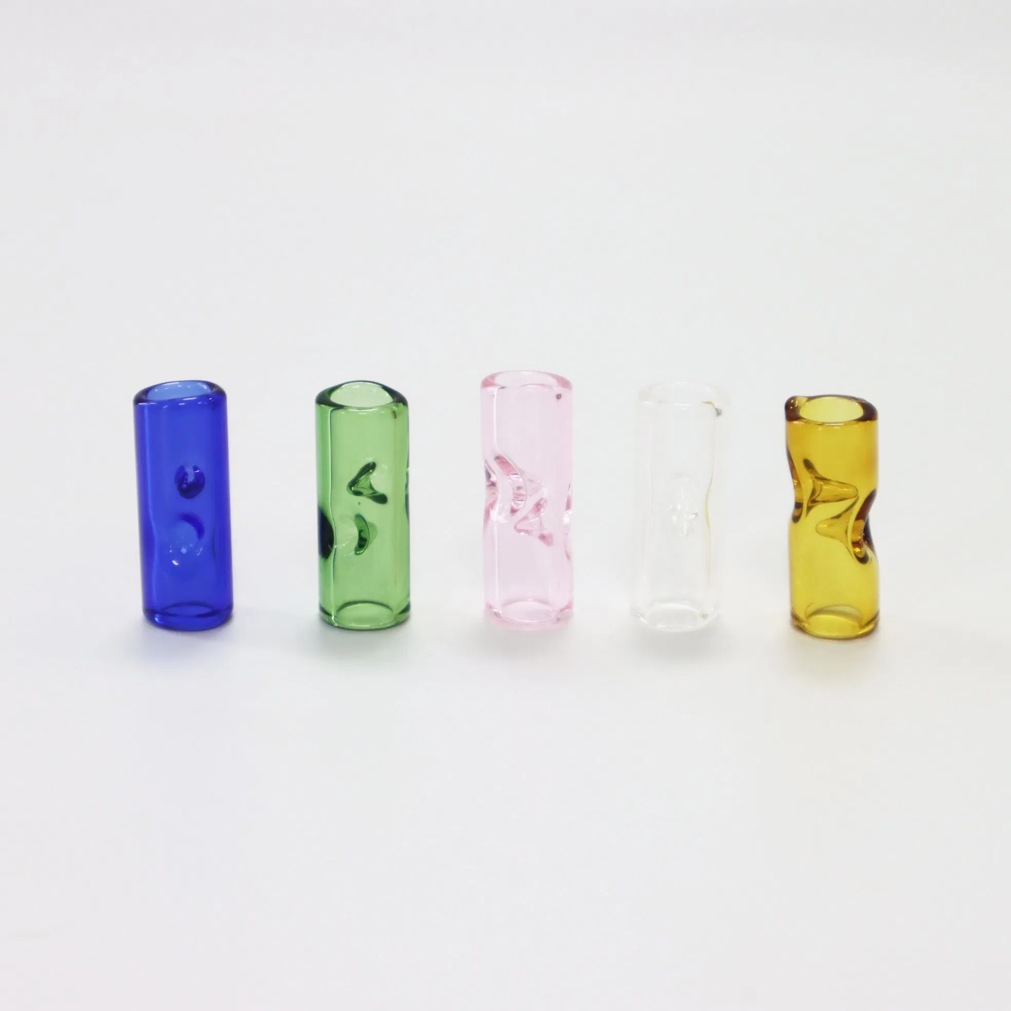 Glass Joint Filter Tip Rolling Paper Tip Clear Black Amber Glass Blunt Tips Pre Roll Glass Tip