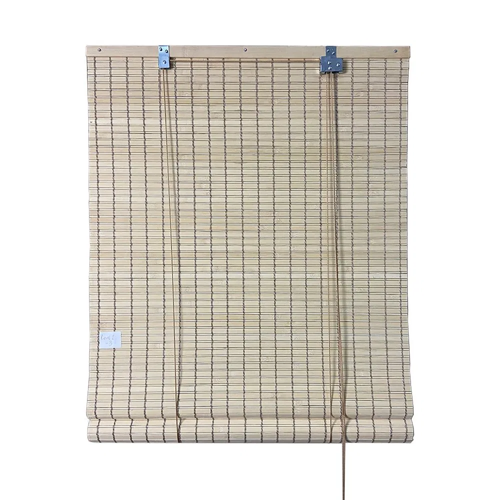 Classic Style Cream Natural Flat Bamboo Blind