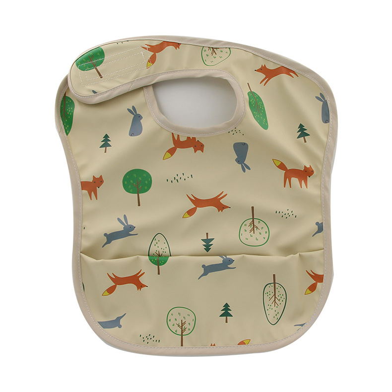 PU Bib, Oubei Cross-Border Baby Food Bib, Baby Saliva Bib, Waterproof and Dirt-Proof Children's Saliva Bib