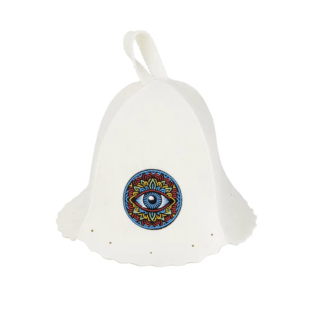 Sauna Hat Wool Banya Hat for Women Men White Sauna Cap Sauna Accessories Protect Your Head From Heat