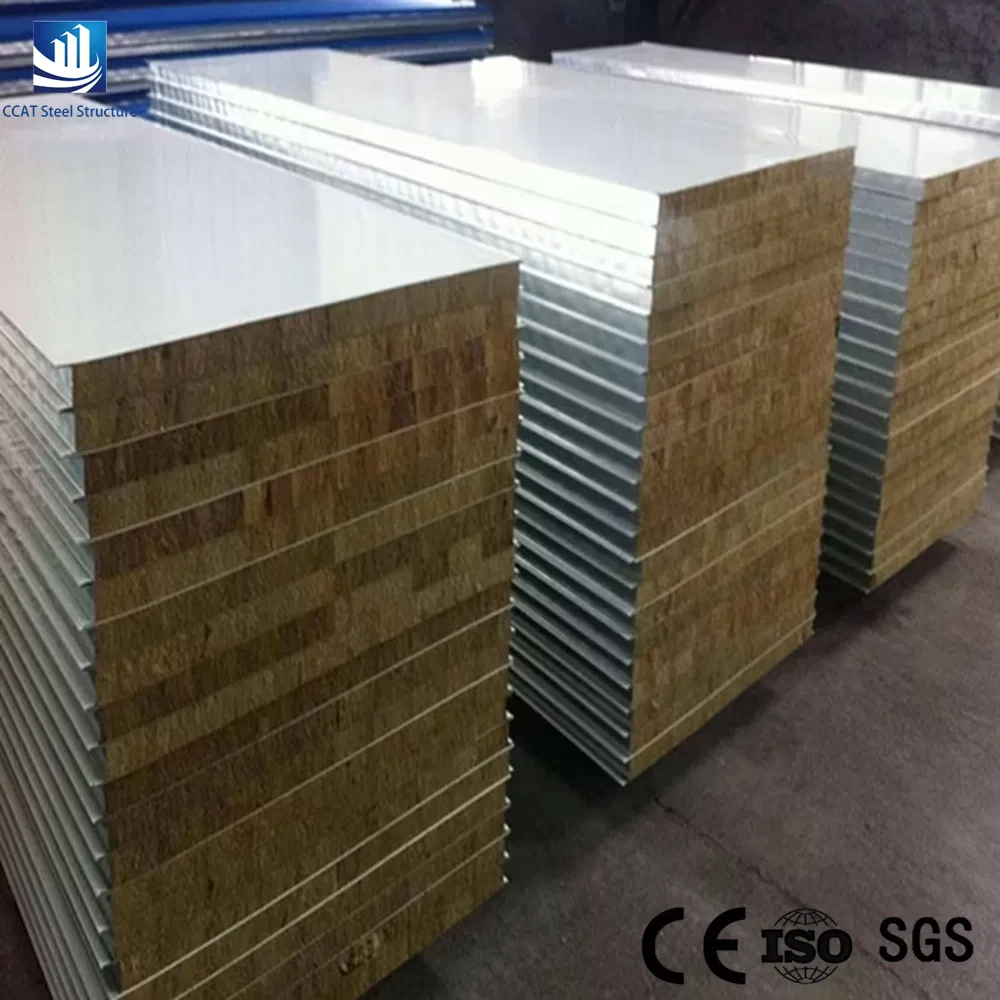 Both Metal Surface 0.6mm Rockwool Sandwich Panel