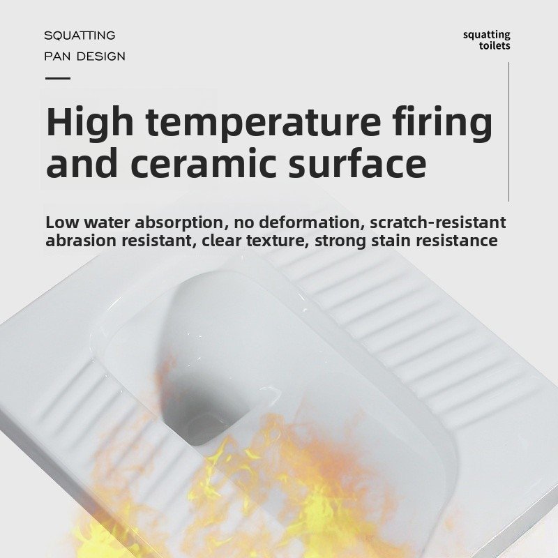 High-Quality Ceramic Squat Toilet with Easy Installation Features