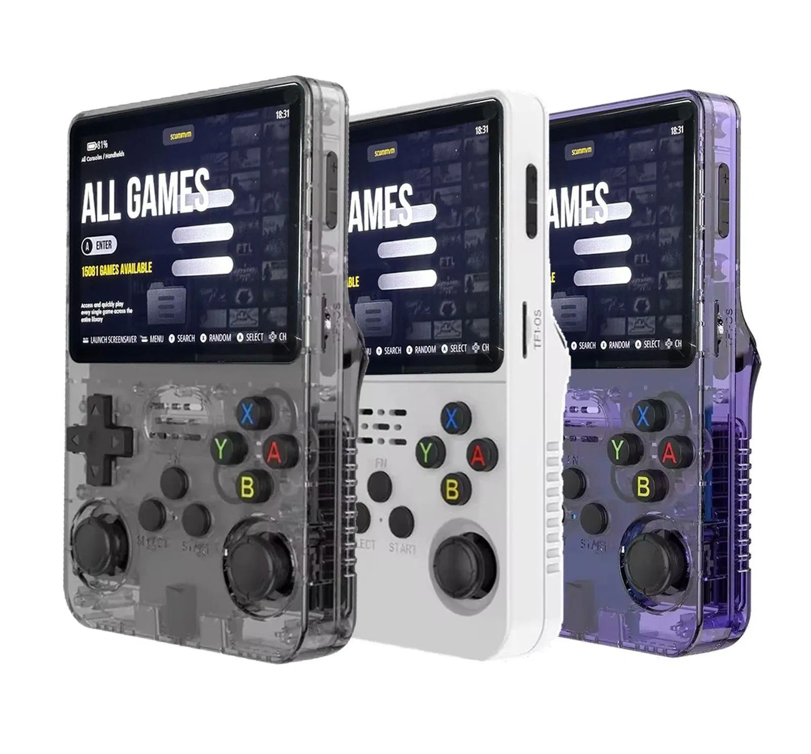 Портативная консоль R36S с 15000+ игр, 3.5 IPS экран