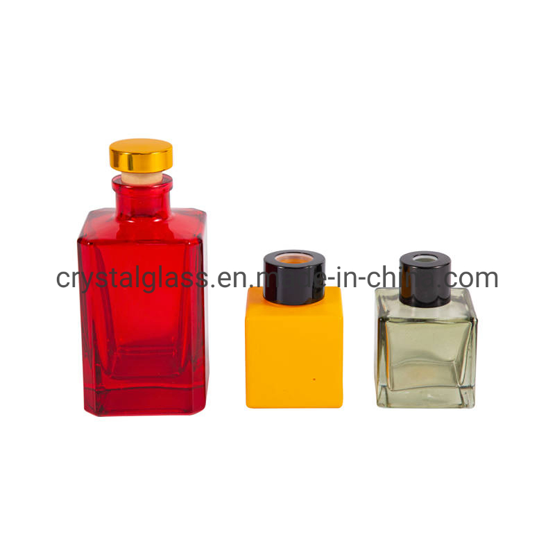 50ml 100ml 200ml Round Square Hexagon Aromatherapy Glass Reed Diffuser Bottle