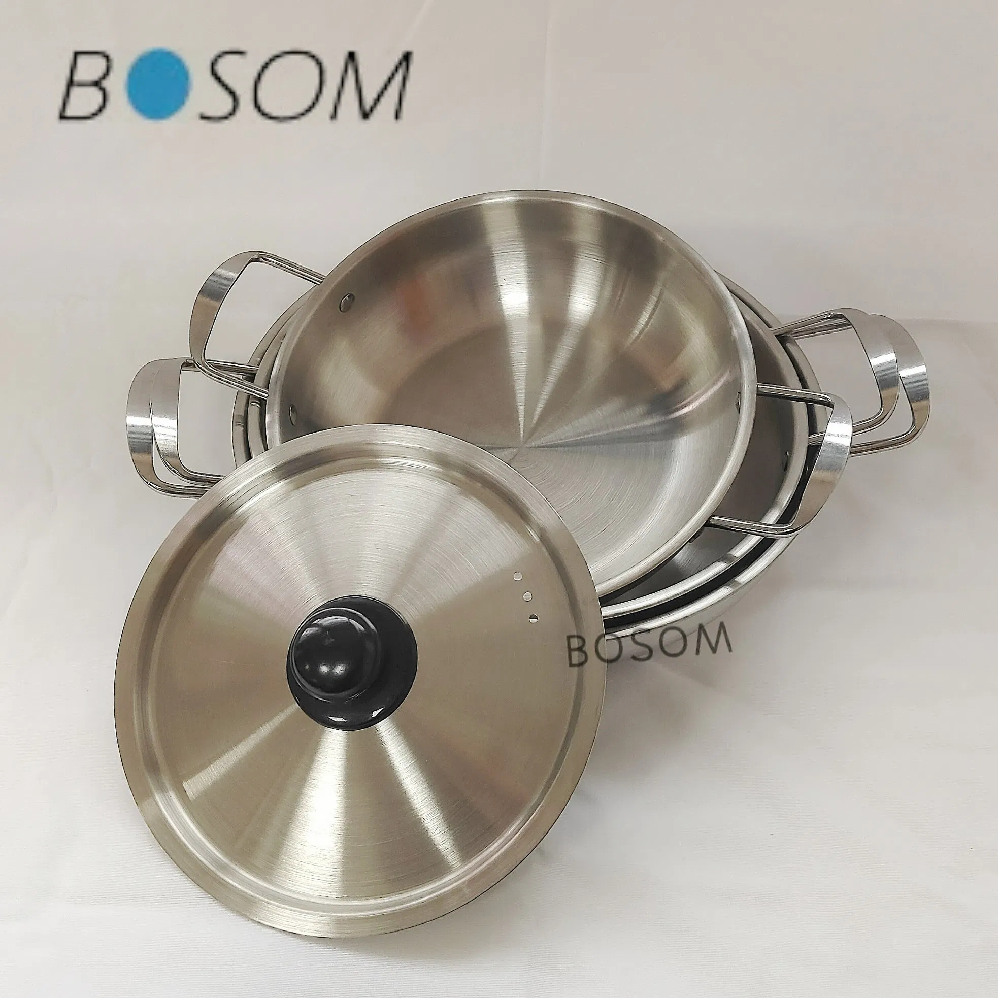 Durable Stainless Steel Korean Style Seafood Cooking Pot Noodle Pan