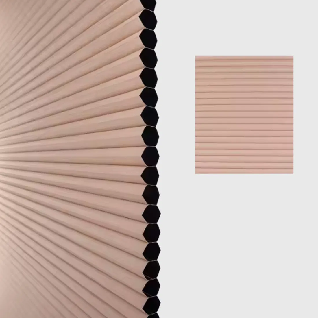 Custom Blackout Soundproof Window Honeycomb Shades Cellular Blinds Non-Woven Fabric
