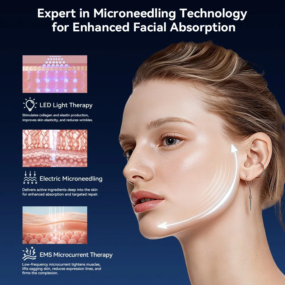 2026 New Bio Pen Factory Wholesale Bio Pen Professional Microneedling Pen with Red Blue Light Microcurrent Therapy for Skin Care