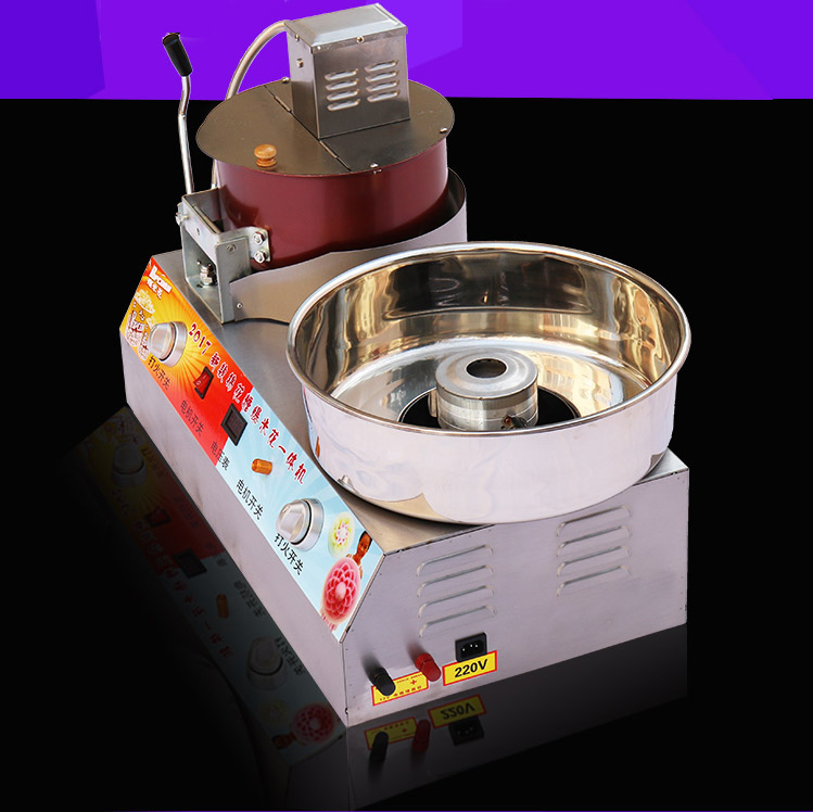 Gas Electric Popcorn and Cotton Candy Floss Combination Machine