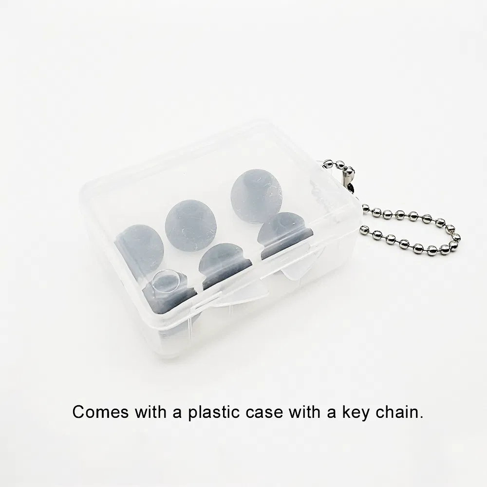 Replaceable Silicone Black Earplug Used with Lem Earphone