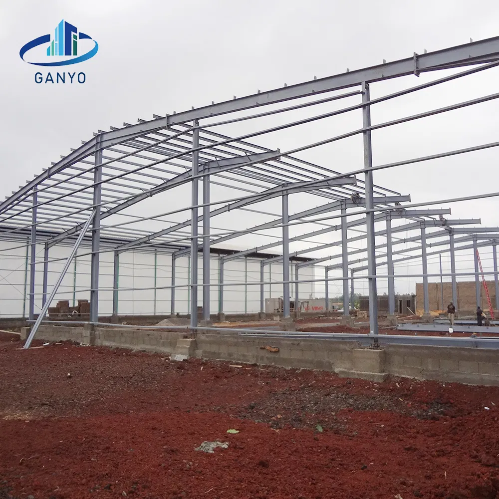 Prefabricated Metal Design Manufacturer Workshop/Garage Frame Painted Steel Structure