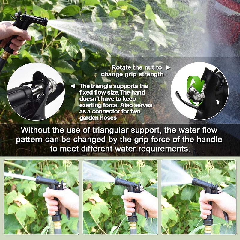 Multi-Function Adjustable Garden Hose Nozzle Water Gun Easy Operations