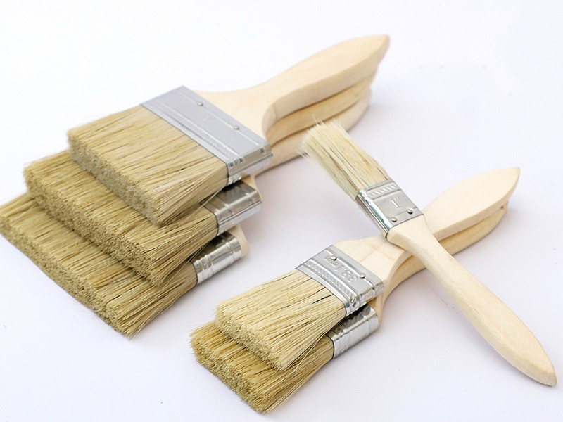 Кисть для масляной живописи с деревянной ручкой и щетиной кабана