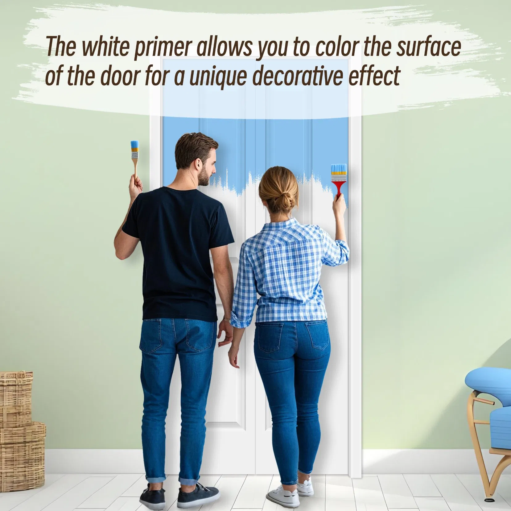 Hollow Core 6 Panel Interior Wood HDF Honeycomb Folding Bi-Fold Door for Closet