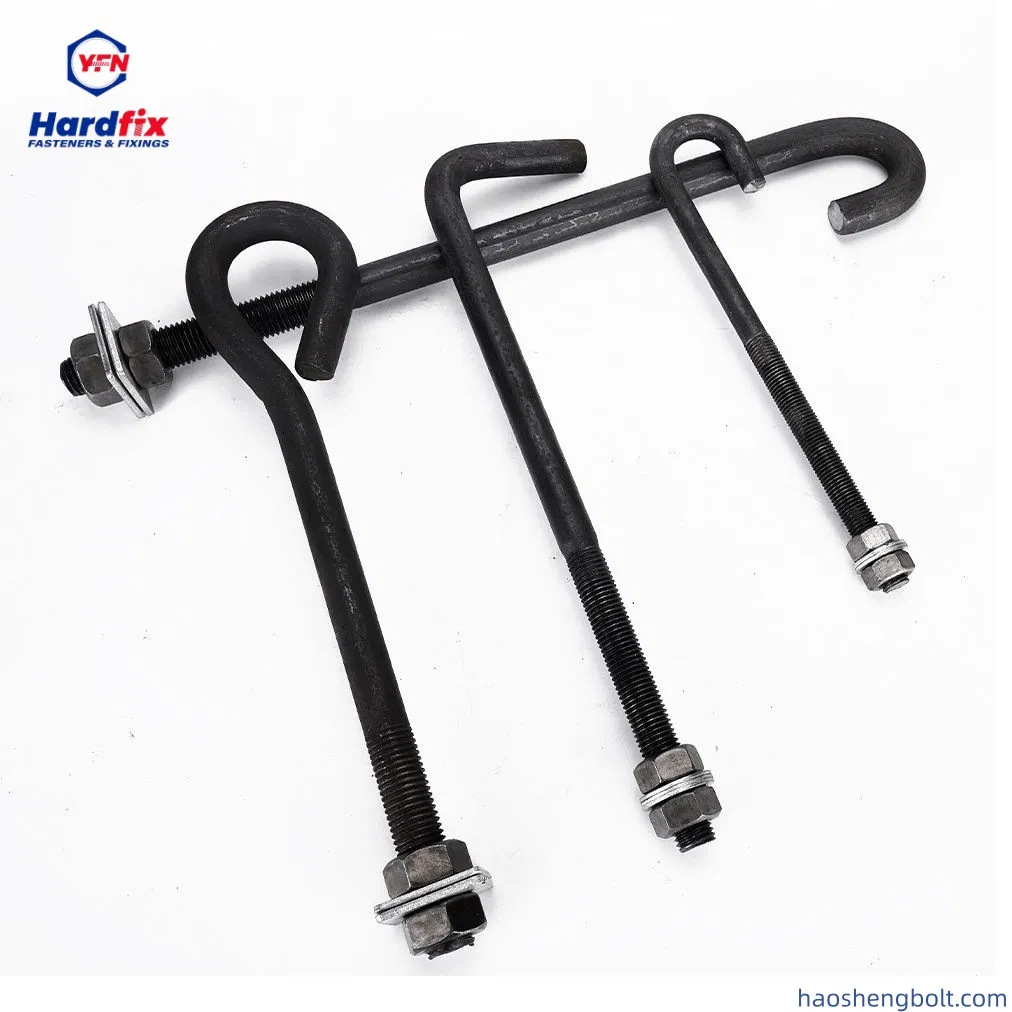 30mm Anchor Bolt M20 M16 M18 Hot DIP Galvanized 8.8 6.8 Grade L J Type Foundation