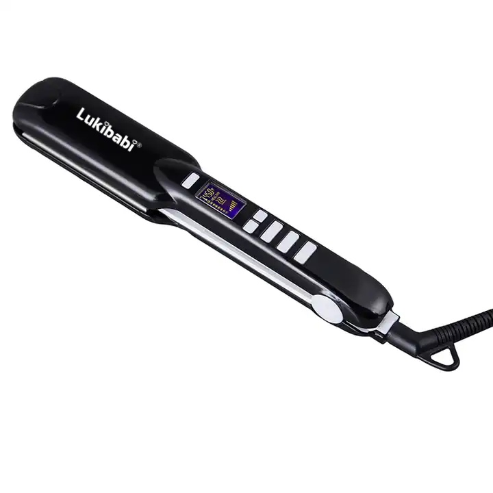 Titanium Hair Straightening New 2 in 1 Hair Straightener Portable with Clip 360 Degree Rotating Line Hair Flat Iron Styling
