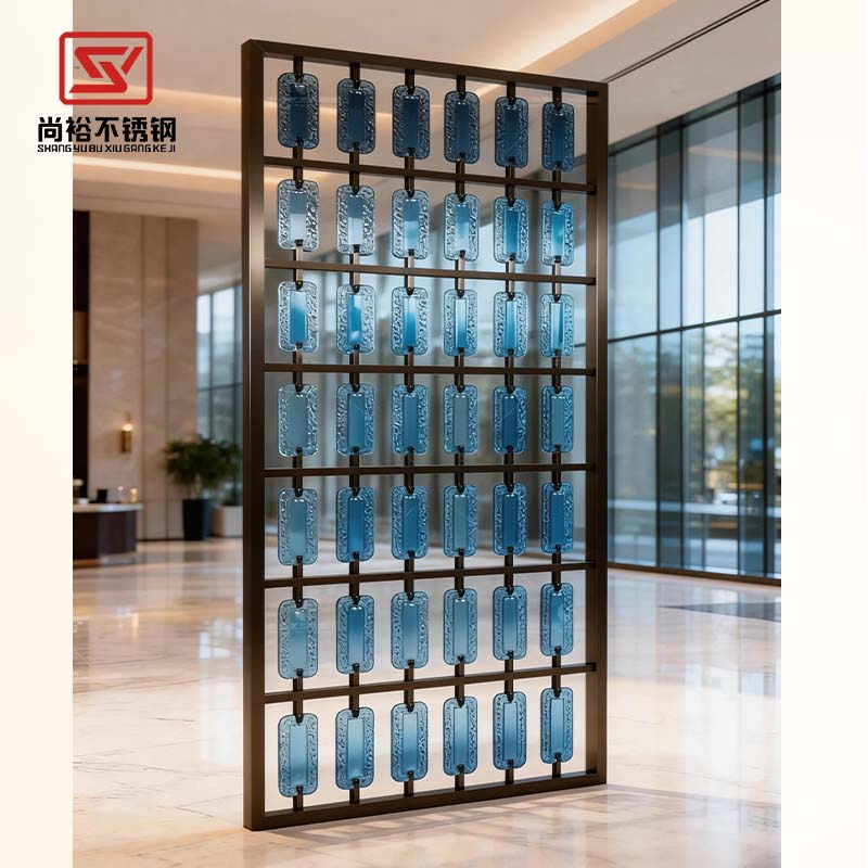 Luxury Customizable Entryway Screen - Minimalist Living Room Stainless Steel Partition