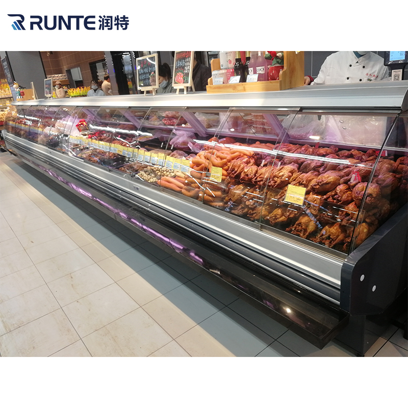 Refrigerated Delicatessen Freezer Refrigeration Counter Deli Showcase for Supermarket Display Cooler