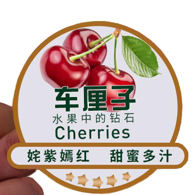 Manufacture Custom Waterproof Personalized Self Adhesive Vinyl Fruit Label Sticker