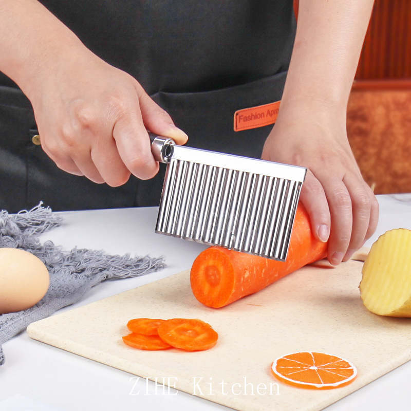 Волнистый нож для овощей Zihe Kitchen из нержавеющей стали