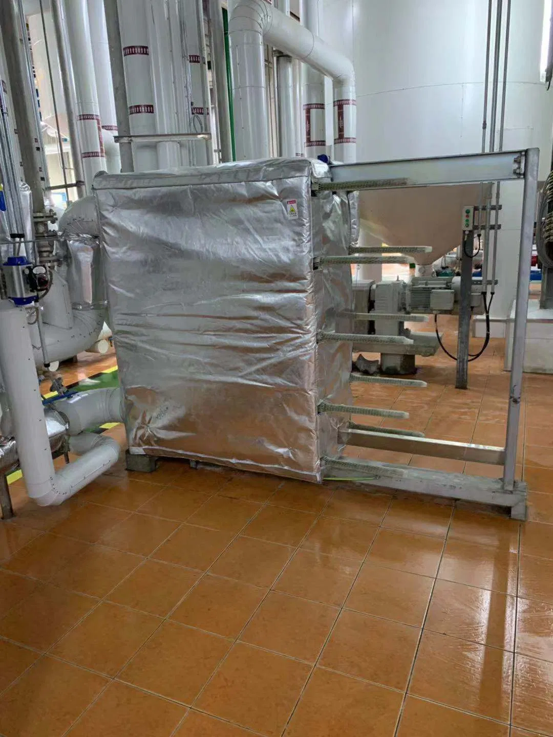 Removable Silicone Coating Cloth Thermal Pipe Insulation Jacket