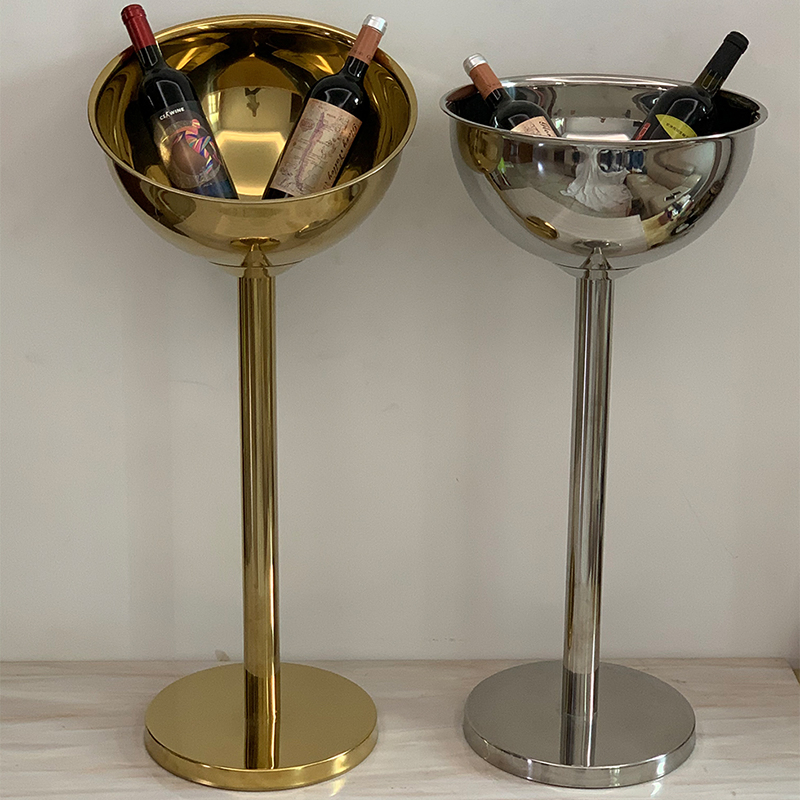 Home Supply Bufetera Juice Gold Utensil Set Stainless Steel Cooper Ice Cooler Champagne Ice Buckets Stand Vodka and Wine Chiller Wholesale Ice Bucket Beer