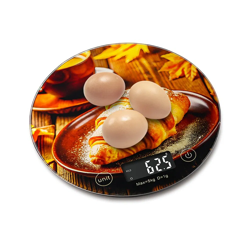 Кухонные весы карманные круглые 5 кг с LCD дисплеем