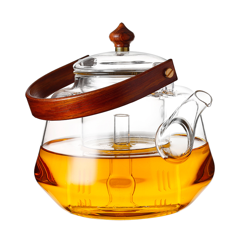 Heat Resistant Borosilicate Glass Teapot with Glass Infuser