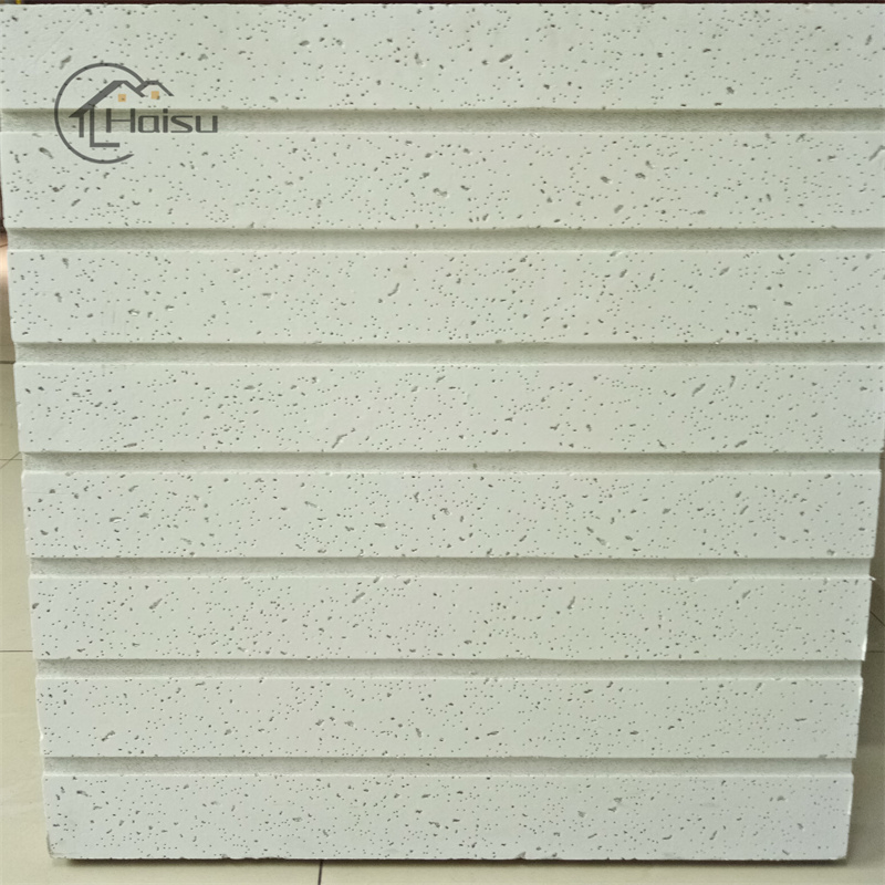 Light Weight Water Resistant Mineral Fiber Wool Ceiling Tiles with T-Bar Grid for Acoustic Ceiling