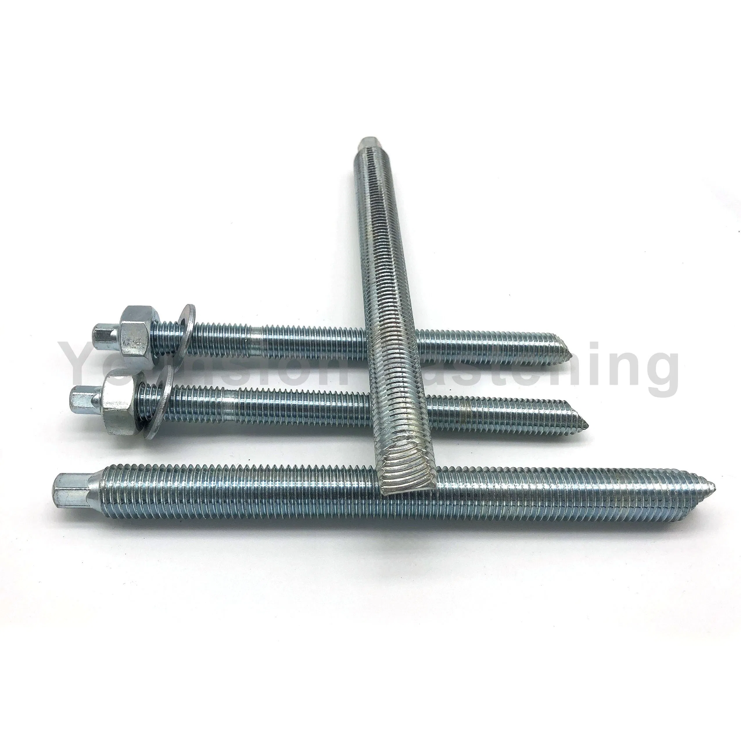 OEM DIN Standard Galvanized Carbon Steel Screw Chemical Anchor with Hex Nut