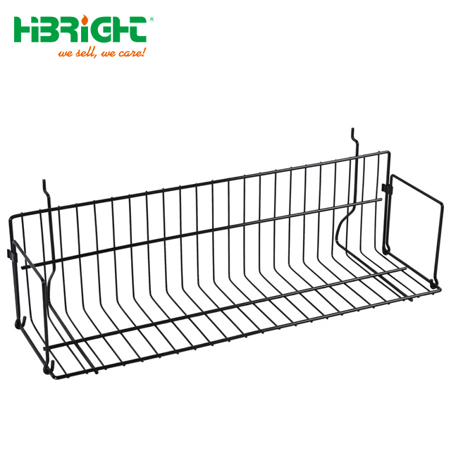 Gridwall Hanging Steel Wire Basket Display for Supermarket Racks