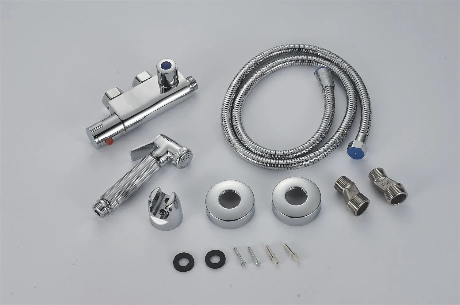 Wall Mount Thermostatic Valve with Handheld Shattaf Bidet Sprayer