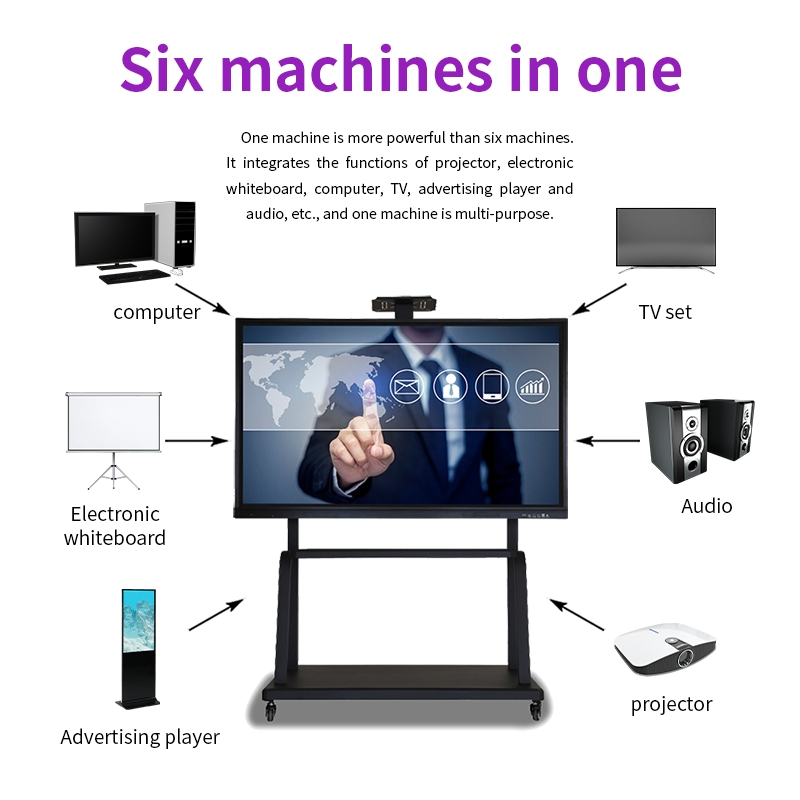 65//75/100/110 Inch Touch Screen Panel Smart Digital White Board 4K Interactive Whiteboard