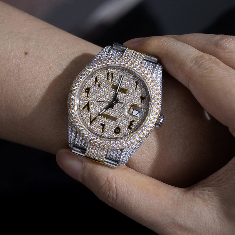 Fashion Iced out Top Brand Luxury Gift Customized Moissanite Watch