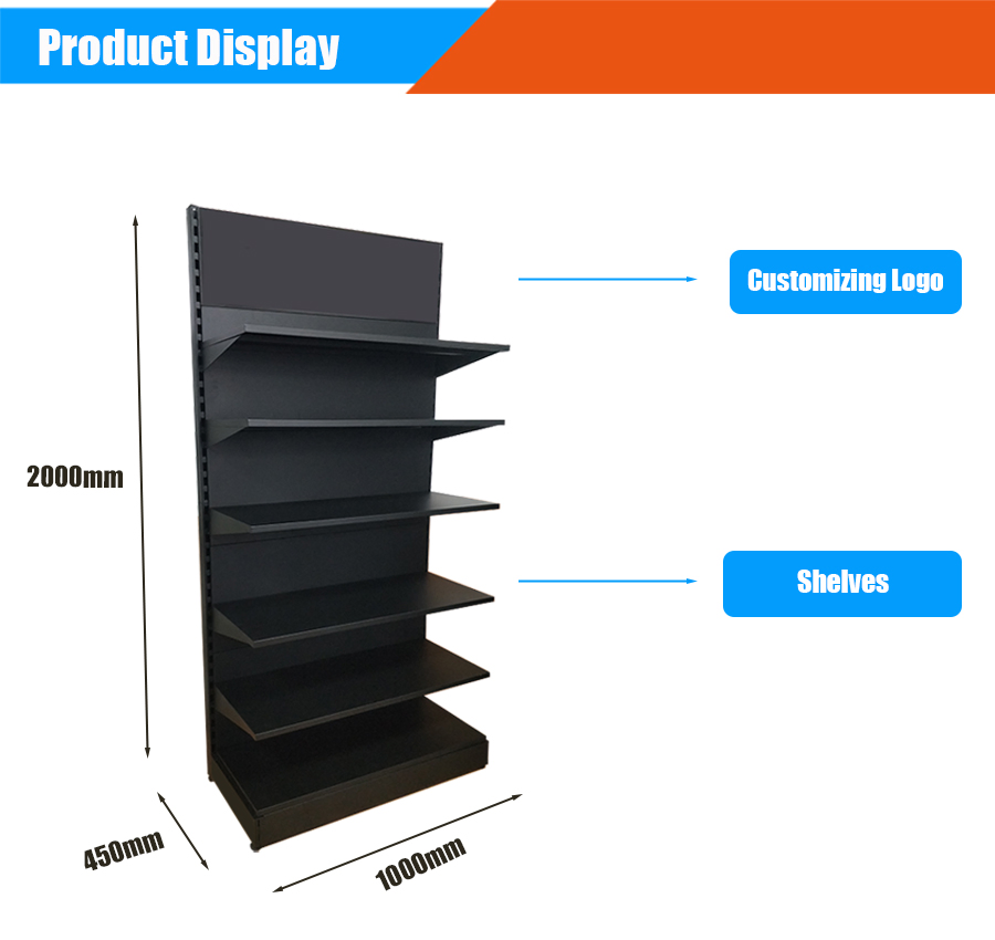 Custom Metal Single Side Multi Layered Product Shelves for Supermarket