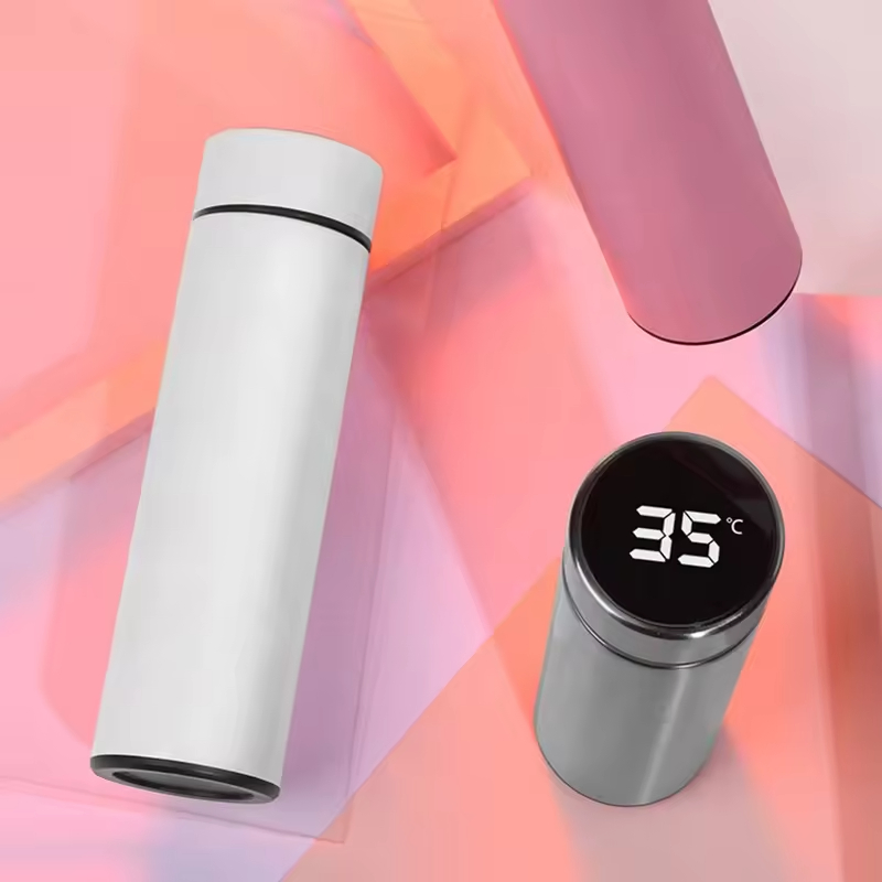 Custom Logo Gift Set Smart Digital LED Temperature Display Vacuum Flasks Thermoses