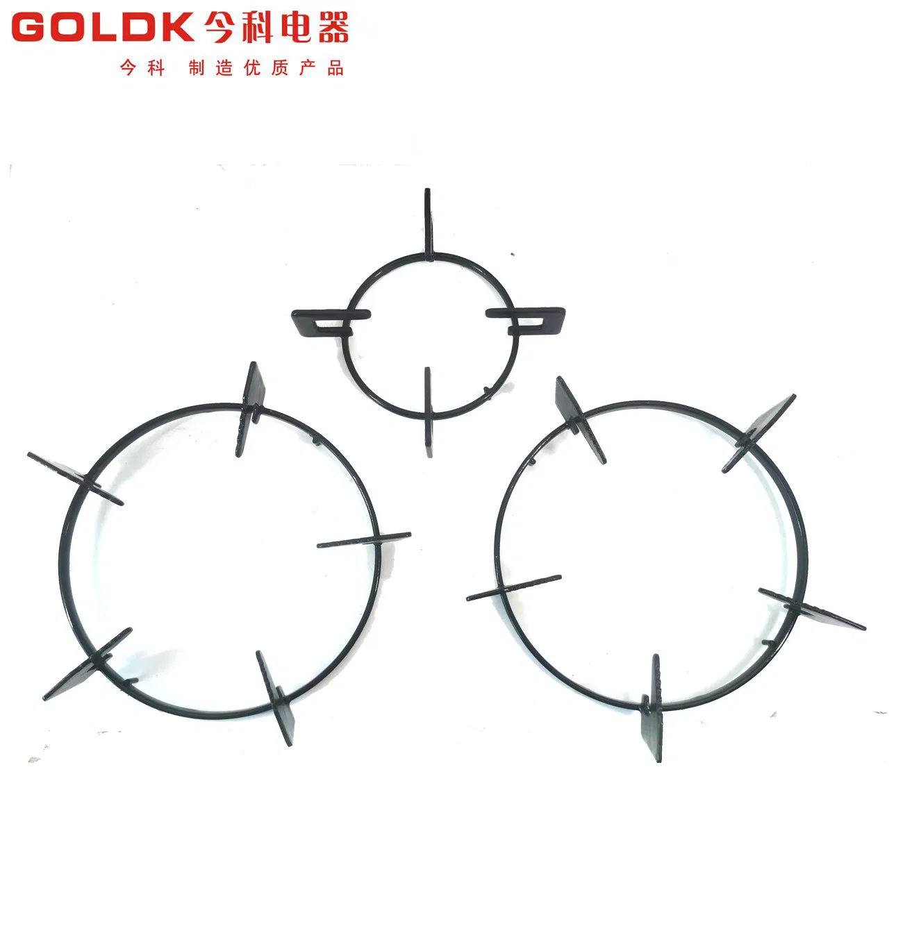 Goldk GS-042 Home Appliance Tabletop Infrared 3 Burner Tempered Glass Gas Cooker