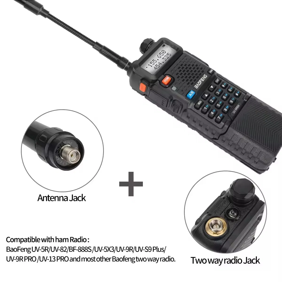 Складная антенна AR-152 CS VHF/UHF для раций Baofeng