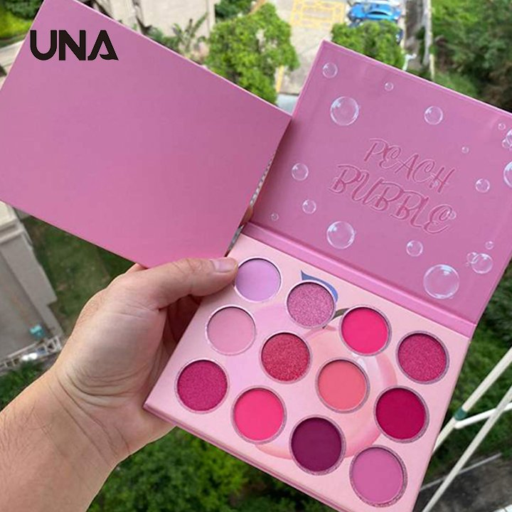 Private Label Makeup Palette Custom High Quality Eyeshadow Glitter Christmas Pink Purple Orange Pallet Eye Shadow