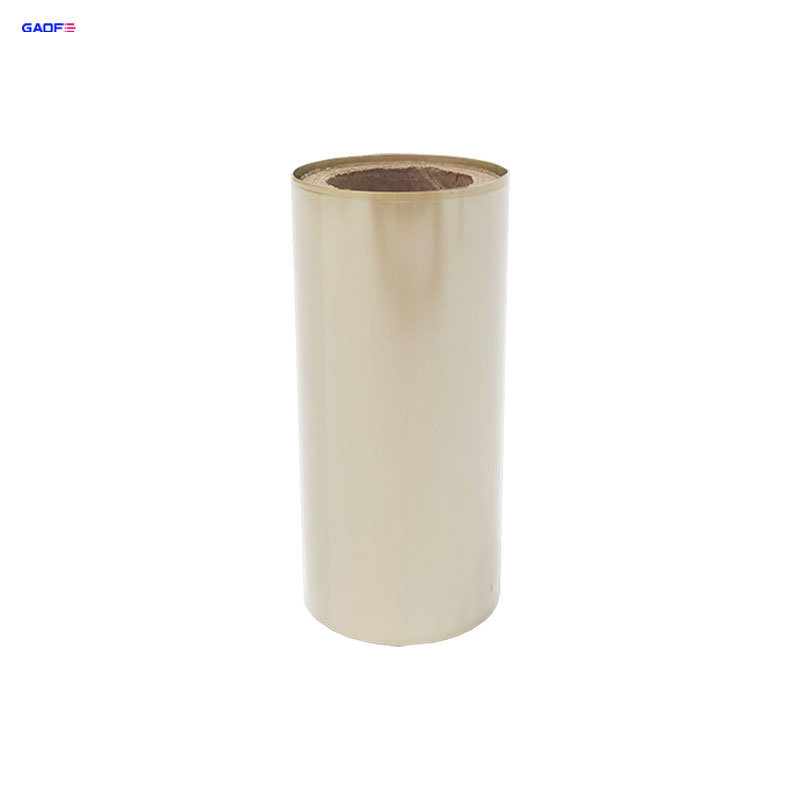 Thermal Transfer Ribbon 30mm Gold Barcode Printed Chemical Solvent Resistance Resin Ribbon