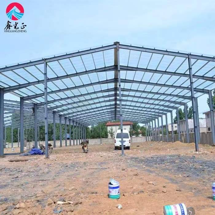 Prefabricated Steel Q355b Steel Column Corrugated Roof Panel Warehosue