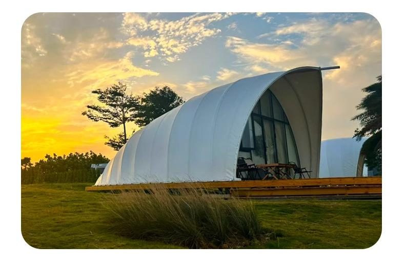 Outdoor Luxury Safari Tents Shell Shape Camping Glamping Hotel Resort Tent