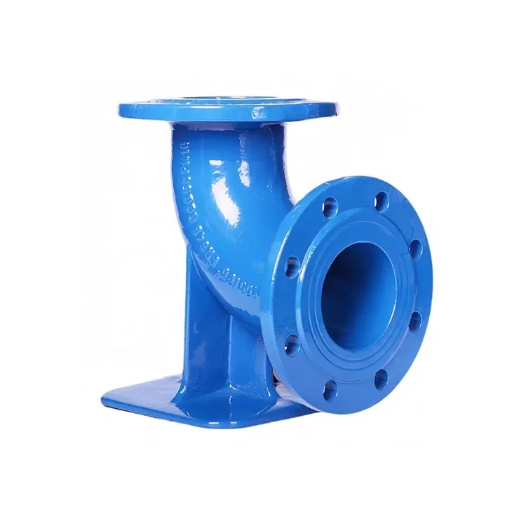 ISO2531 Fbe Coated Ductile Cast Iron Double Flange Duckfoot Bend Elbow