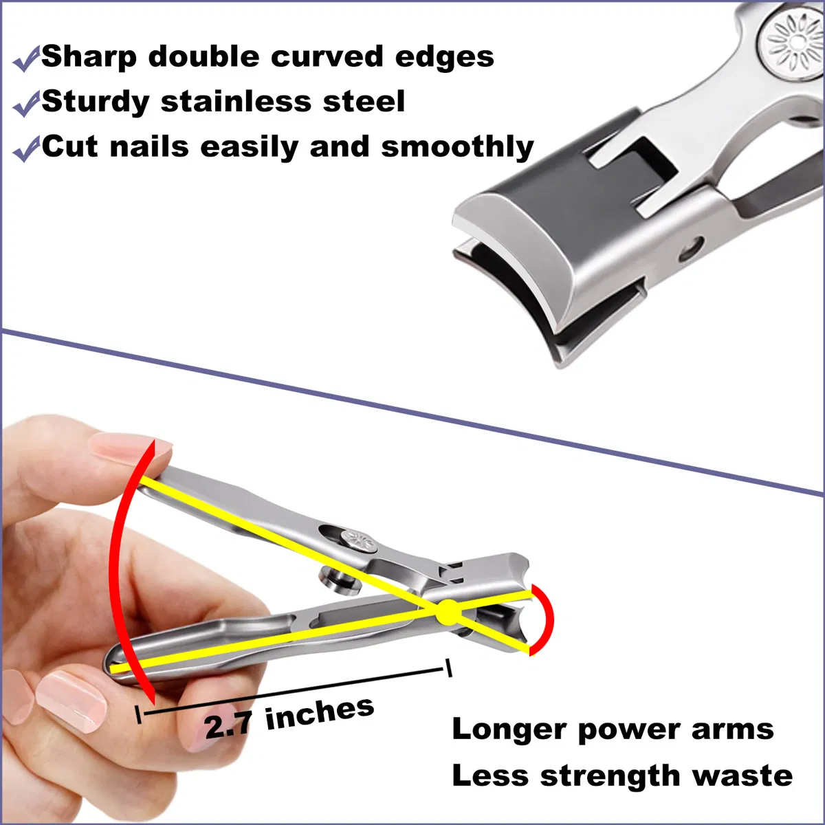 Personal Care Stainless Steel Finger Nail Toe Clippers
