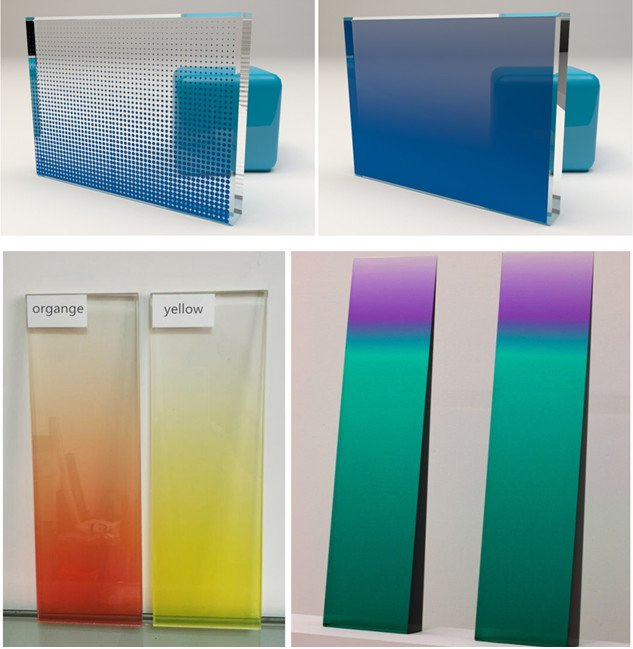 6mm Acid Etched Glass with a Gradient