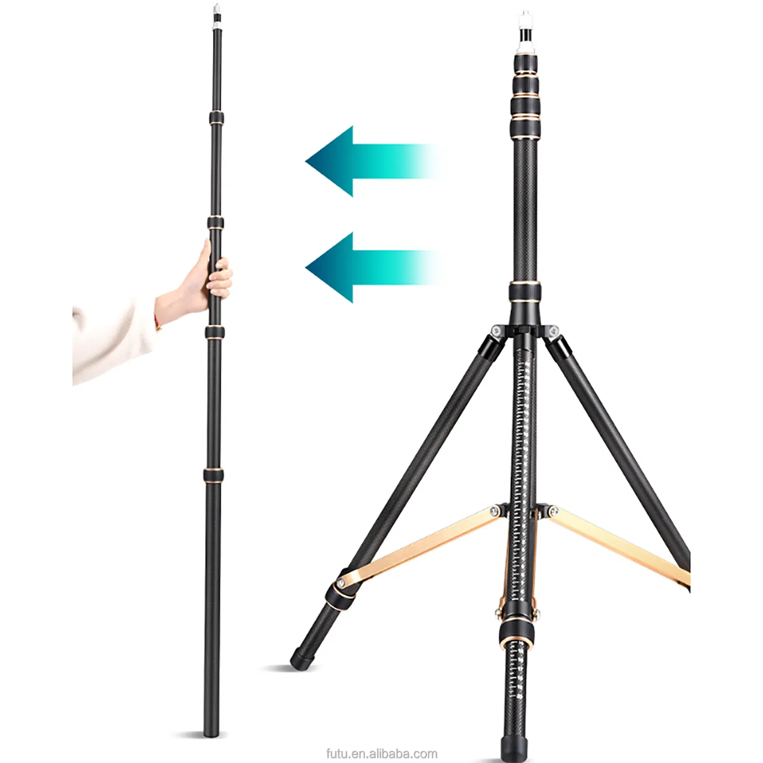 Photogear 2.52m Professional Carbon Fiber Camera Stand for Video