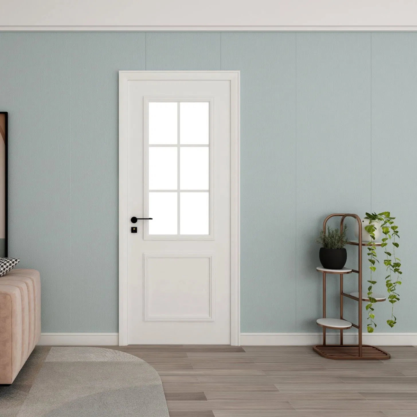 Indoor Decoration WPC Door Factory Quick Installation