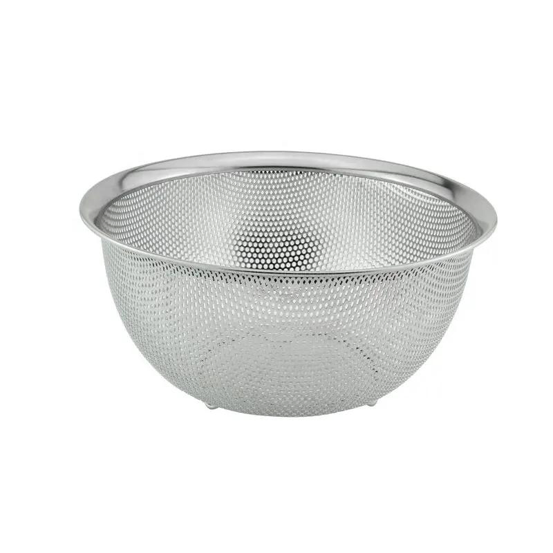 Kitchen Strainer Basket Strainer Versatile 2-in-1 Stainless Steel Colander Strainer & Bowl Sets Detachable Washing Mixing