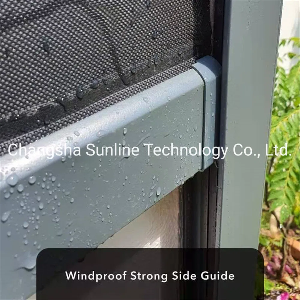 Outdoor Zip Track Windproof Motorized Fabric External Indoor Roller Blind